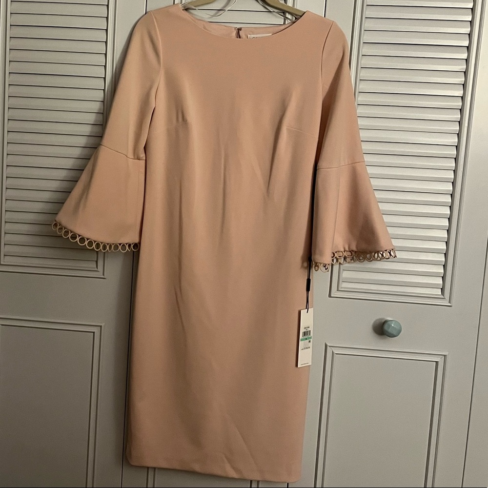 Light Pink Calvin Klein Dress with a flared arms